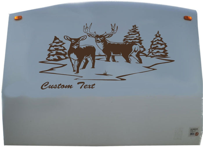 Deer Winter Scene RV Camper 5th Wheel Motor Home Vinyl Decal Sticker Sticker Chef