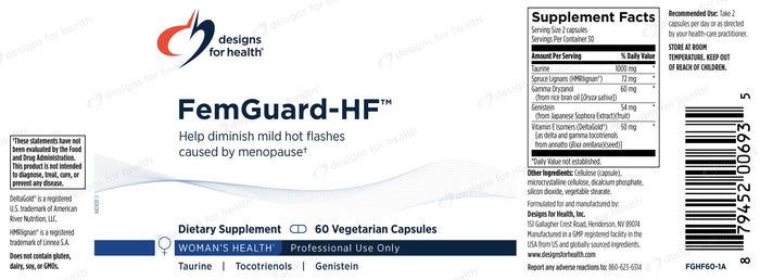 Designs for Health FemGuard-HF™ Label