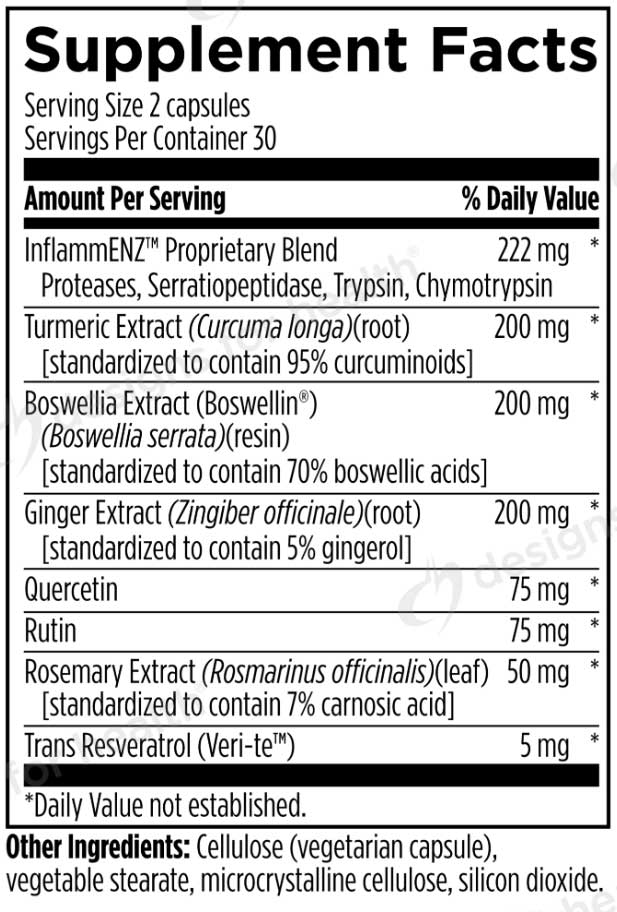 Designs for Health Inflammatone Ingredients