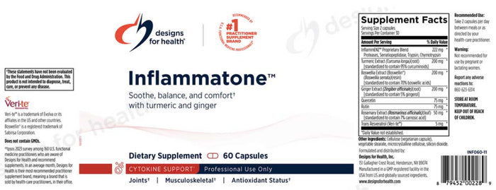 Designs for Health Inflammatone Label