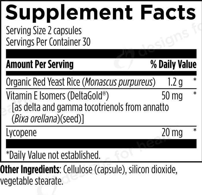 Designs for Health Lipotrienols RYR Ingredients