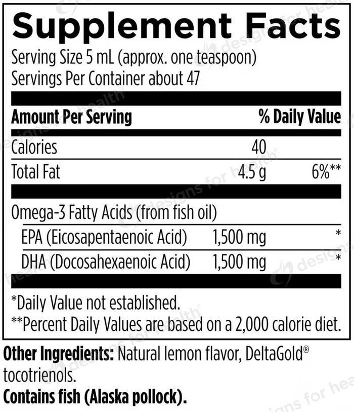 Designs for Health OmegAvail Hi-Po Liquid Ingredients