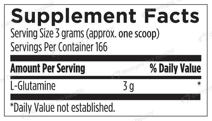 Designs For Sport L-Glutamine Powder Ingredients