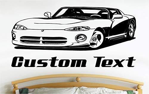 Dodge Viper Sports Car Wall Decal - American Muscle Vinyl Stickers Man Cave Boys Room Décor