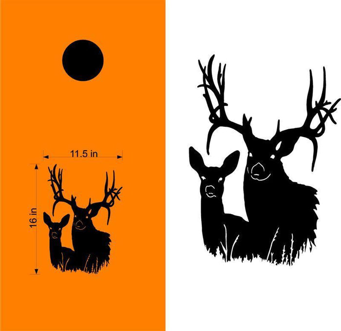 hunting fishing cornhole decal