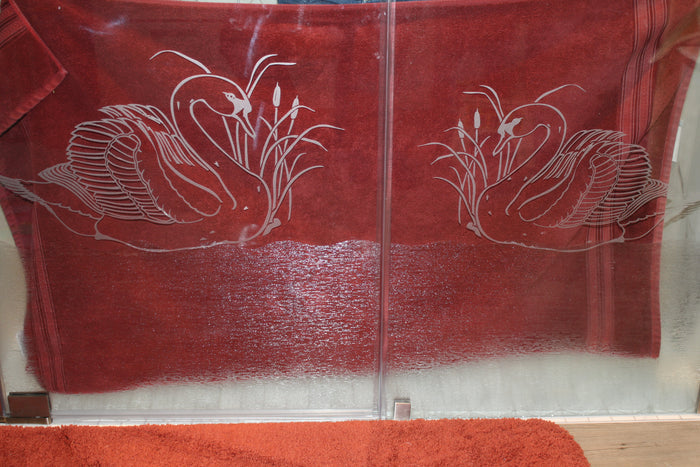 Dolphins Ocean Frosted Privacy Film - Etched Glass Decal Shower Door Bathroom Office Window