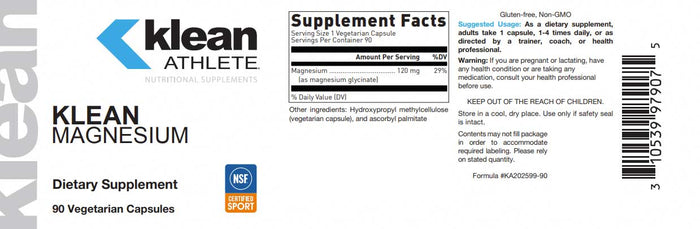 Douglas Laboratories Klean Magnesium Label