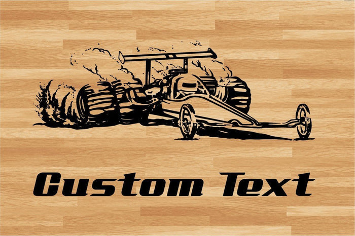 Drag Racing Dragster Car Wall Decal - Auto Wall Mural - Vinyl Stickers - Boys Room Decor Sticker Chef