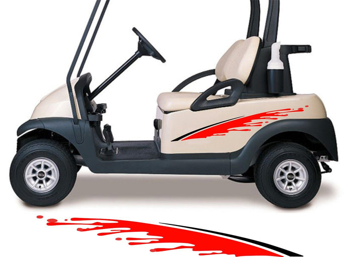 Two Color Golf Cart Decals Accessories Go Kart Stickers Side by Side Graphics GCA1256