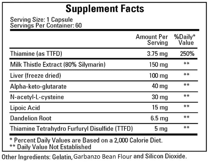 Ecological Formulas/Cardiovascular Research Hepagen Ingredients