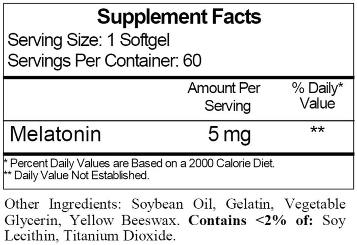 Ecological Formulas/Cardiovascular Research Melatone 5 mg Ingredients