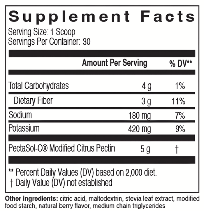 EcoNugenics PectaSol Powder Ingredients