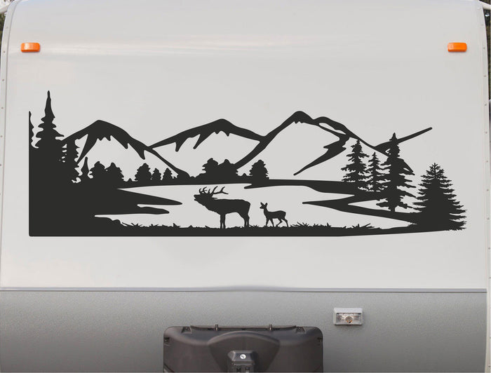 Elk Mountains RV Camper Replacement Decal - Trailer Sticker CT04