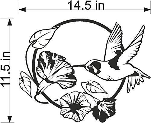 Etched Glass Vinyl Window Films Humming bird Flowers Home