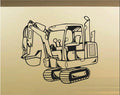 Excavator Car Wall Decal - Auto Wall Mural - Vinyl Stickers - Boys Room Decor Sticker Chef