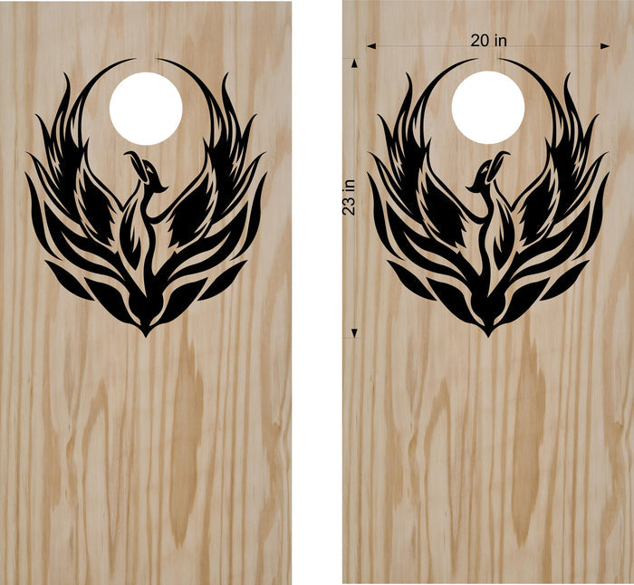 Falcon Bird Vinyl Decal Sticker for Cornhole Boards - A02 Design Sticker Chef