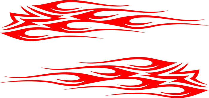 Flame Decals for Cars Trucks and Boats - Model SFHF45