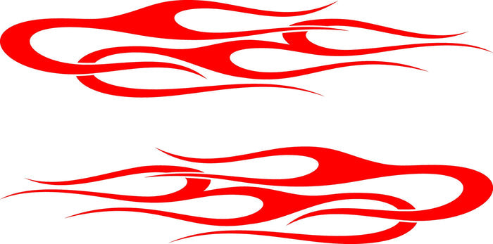 Flame Decals for Cars Trucks and Boats - Model SFHF54