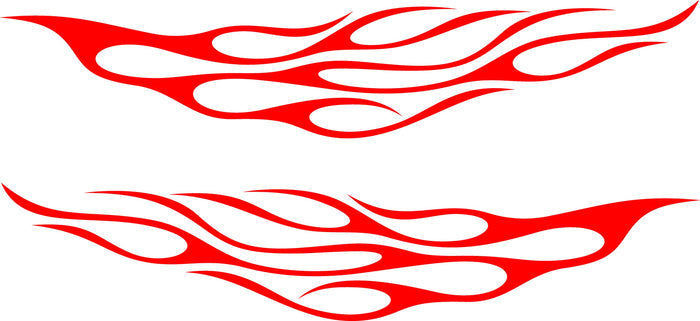 Flame Graphic Decals for Cars Trucks and Boats - Model SFHF47
