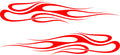 Flame Graphic Decals for Cars Trucks and Boats - Model SFHF55