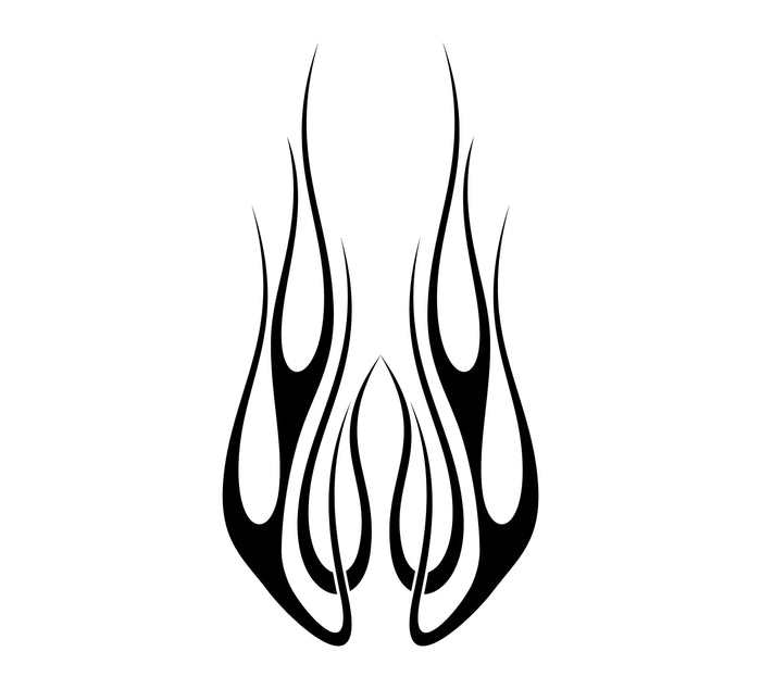 Flame hood decal high gloss vinyl HH55 car truck