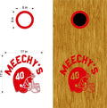 Football Helmet Your Number Cornhole Board Vinyl Decal Sticker Sticker Chef
