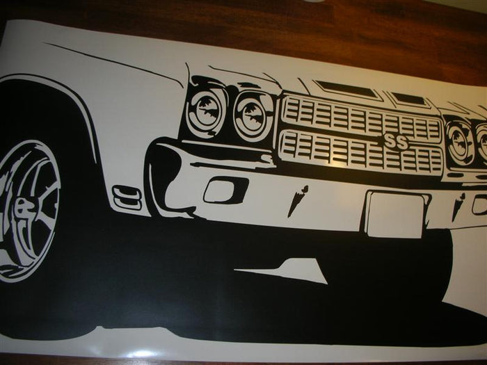 Ford Mustang Boss Wall Decal - Classic Car Auto Stickers Man Cave Boys Room Décor