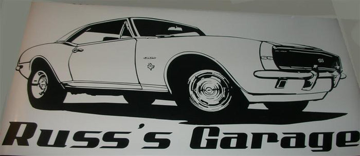 Ford Mustang Boss Wall Decal - Classic Car Auto Stickers Man Cave Boys Room Décor