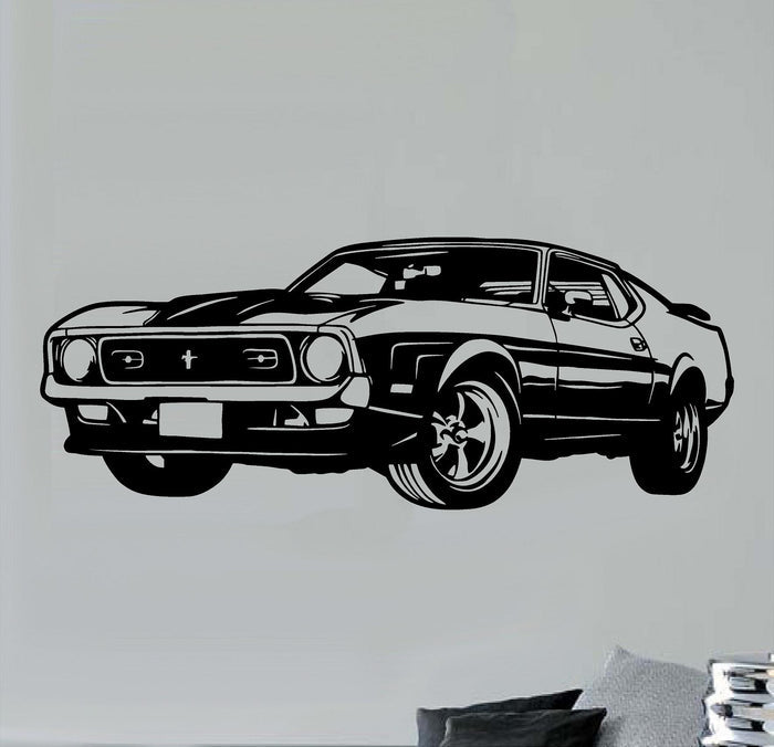 Ford Mustang Wall Decal - Classic Car Auto Stickers Man Cave Boys Room Décor