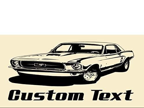 Ford Mustang Wall Decal - Classic Car Auto Stickers Man Cave Boys Room Décor