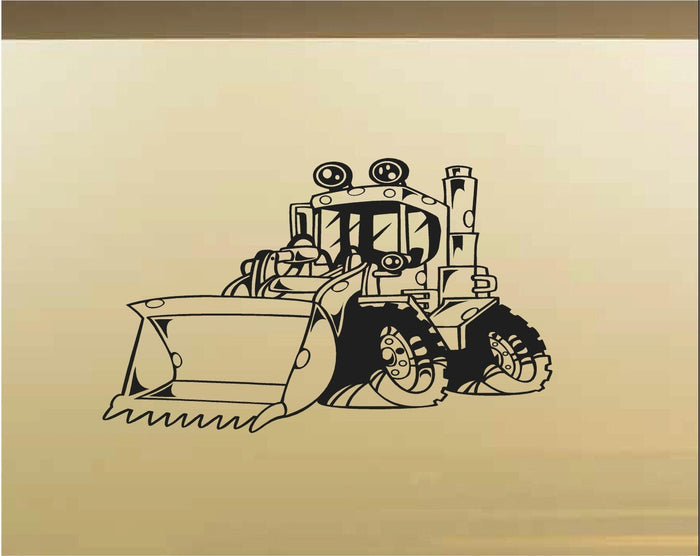 Front End Loader Car Wall Decal - Auto Wall Mural - Vinyl Stickers - Boys Room Decor Sticker Chef