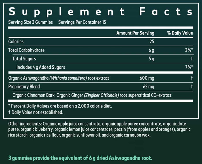 Gaia Herbs Ashwagandha Gummies Ingredients