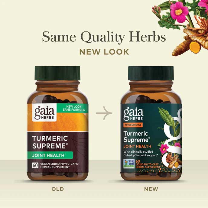 Gaia Herbs Turmeric Supreme Joint Health New Look