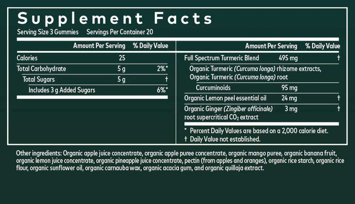 Gaia Herbs Turmeric Supreme Extra Strength Ingredients