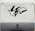 Geese Flying Clouds RV Camper Vinyl Decal Sticker  Scene