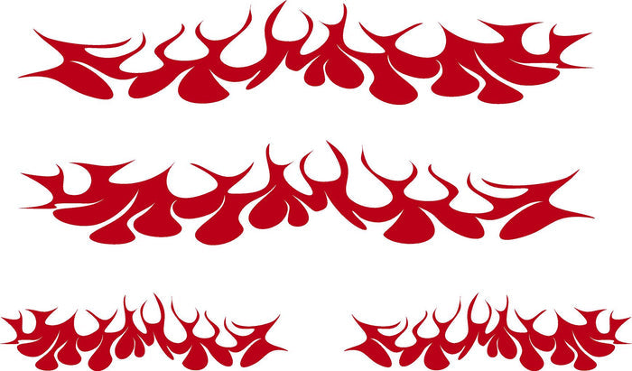Golf Cart Decals with Tribal Flames and Stripes - Go Kart Accessories Model GC05 Sticker Chef