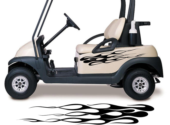 Golf Cart Go Kart Decals Side By Side Stickers Graphics Tribal Flames Stripes GG19
