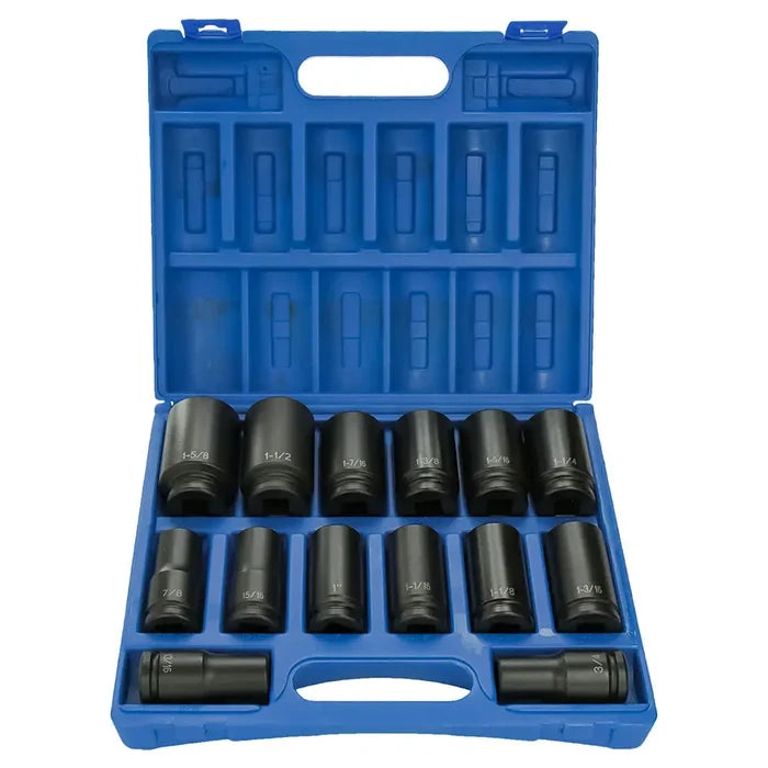 GP 8038D 3/4 Drive SAE Deep Socket Set (14 Pcs) - Impact