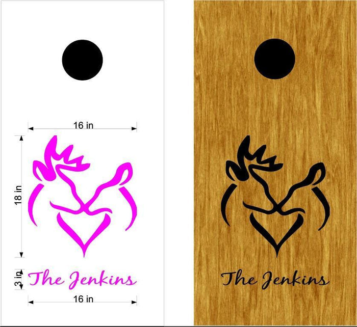 hunting fishing cornhole decal