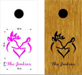 hunting fishing cornhole decal