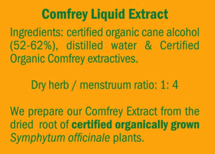 Herb Pharm Comfrey Ingredients