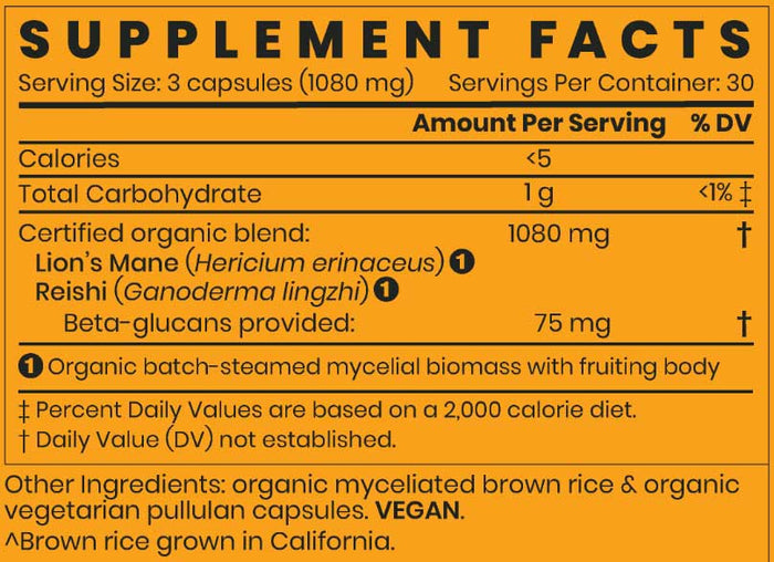Herb Pharm Lion's Mane Blend with Reishi Ingredients