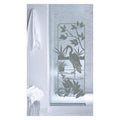Heron Garden Scene Frosted Privacy Film - 24x52 Etched Glass Decal Shower Door Bathroom Window