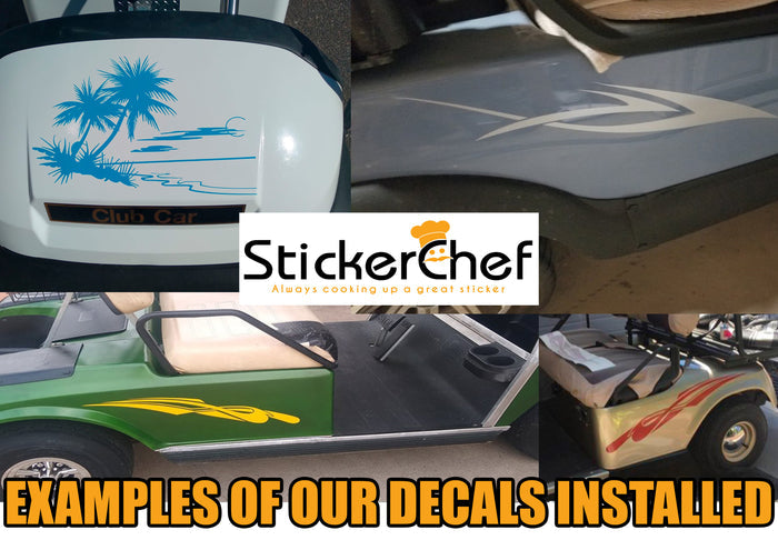 Hood to Fender Stripe GC82 – Racing Stripe Golf Cart Decals | ATV UTV Vinyl