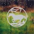 Horse Safety Film Sliding Door Decals - Etched Glass Stickers for Enhanced Visibility