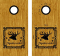 hunting fishing cornhole decal