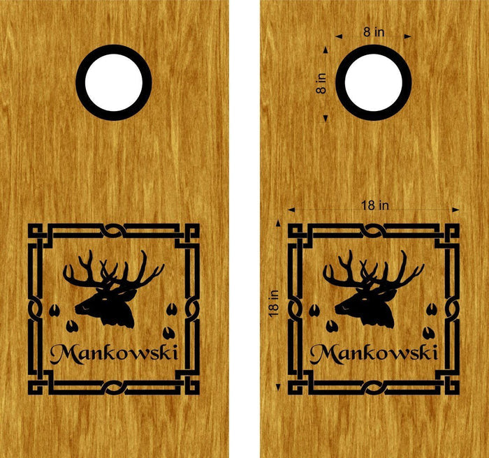 hunting fishing cornhole decal