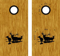hunting fishing cornhole decal