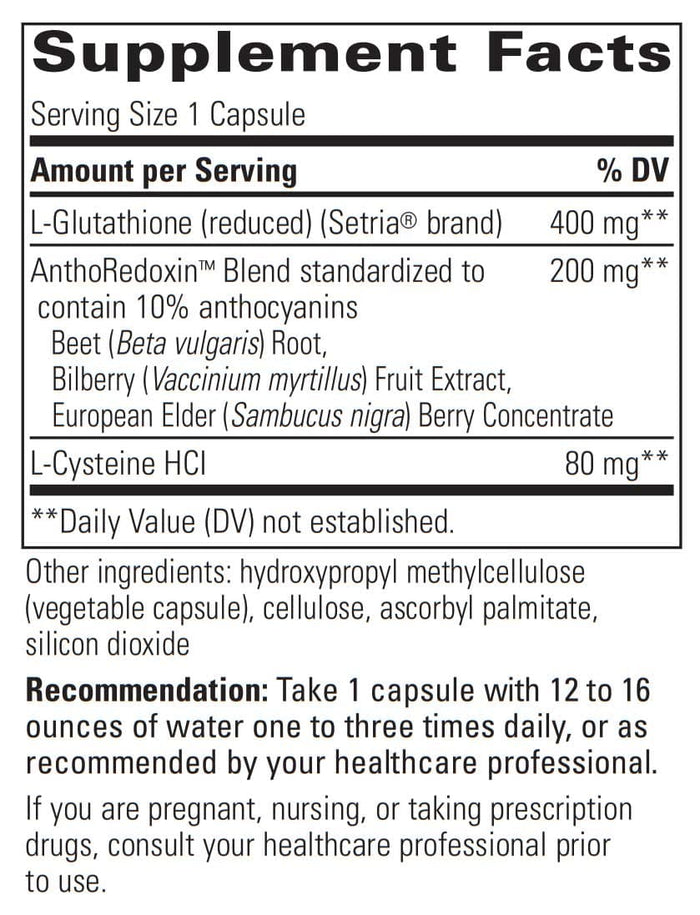 Integrative Therapeutics Glutathione Cell Defense Ingredients