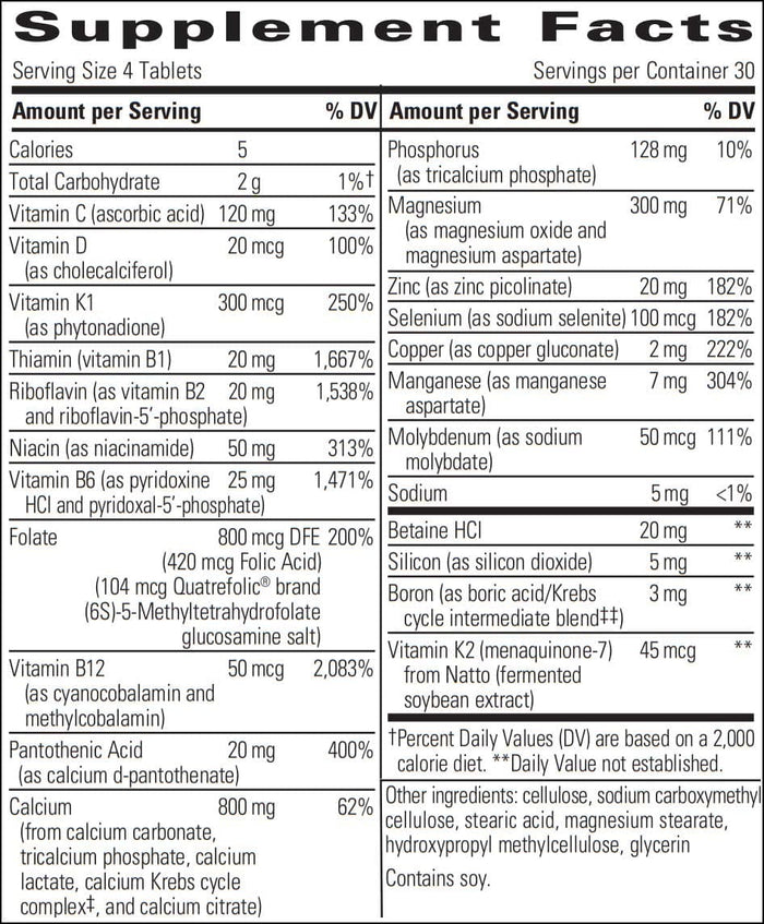 Integrative Therapeutics Osteoprime Ultra Ingredients